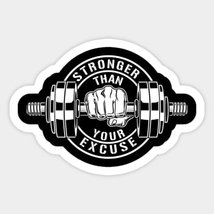 gym stronger Sticker